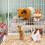 Stainless Steel Bird Perch Open-Grid Platform 2pcs 7
