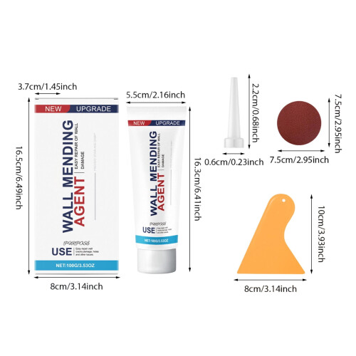 Wall Repair Compound for Home Use with Sandpaper and Scraper 2