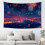 Night Harbor Fireworks Tapestry Modern Urban Nightscape 5