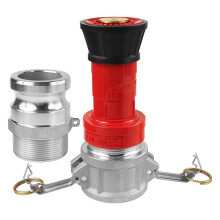 2X Brandslangsproeier, 1-1/2 Inch NPSH HeavyDuty Industriële Brandslangsproeier met Constante Stroom en 1,5 Inch Camlock-Fitting