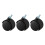 3X 6mm Threaded Stem 40mm Dual Wheel Rotatable Caster Black 1