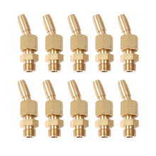 10Pcs 1/8 Inch DN6 Brass Gushing Spray Water Fountain Nozzles Universal Water Curtain Nozzle Landscape Garden Fountain Garden Pond Decoration