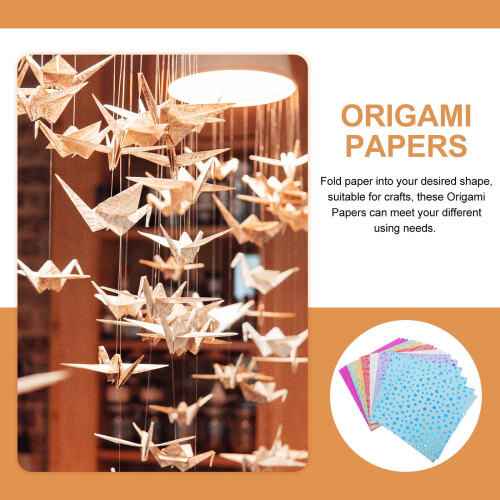 Glitter Origami Paper Craft Sheets Vibrant Colors 100 Sheets 2