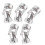 5Pcs Rc Car Universal Joint Coupler with 45 Degree Rotation and Wide Application Range 6