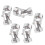 5Pcs Rc Car Universal Joint Coupler with 45 Degree Rotation and Wide Application Range 7