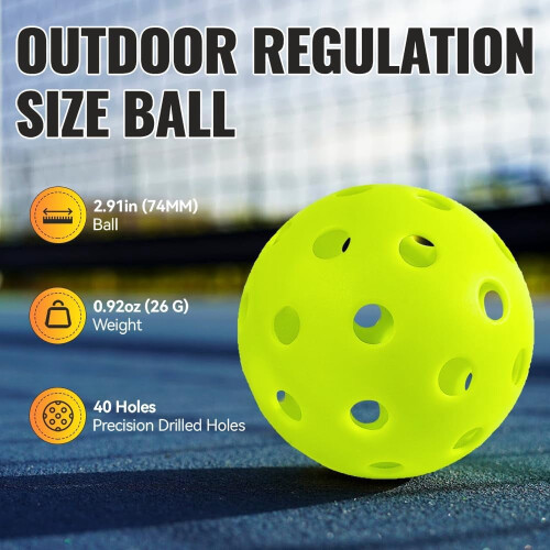 Outdoor Pickleballs 40 Holes 3 Pack 1