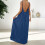 Women's Navy Sleeveless Backless Summer Dress 2026 7