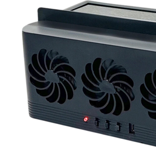Car Window Fan Compact USB Powered Black 2