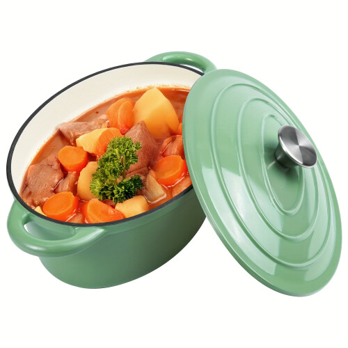 Enamel-Coated Cast Iron Dutch Oven 4.5 QT with Lid 1