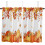 Pumpkin Tier Curtains 42x54 Rustic Orange Red Maple Leaves 3