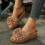 Willtoo Women's Low Sandals with Flower Platform and Arch 2