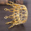 Women's Elegant Golden Tiara Crown 1 Set 6