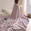 Flannel Bed Throw Blanket Taro Purple 150x200cm 6