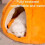 Pumpkin Cat Bed Cave for Small Dogs and Cats Grey Medium 3