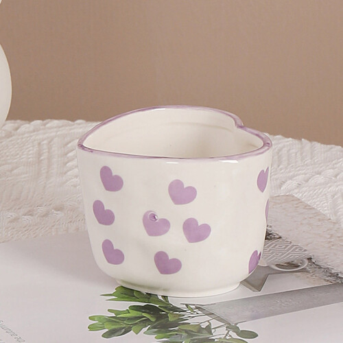 Heart-Shaped Ceramic Candle Holder Cup for Daily Use 1