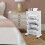 Cube Desk Bookshelf White 64x39x19 cm 3