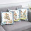 Easter Bunny Spring Pillow Cover Square 18x18 Inch 3