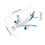 Friction Powered Airplane Toy for Kids 1:200 Scale with 3