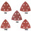 Triangle Sanding Pads 93mm 25-Pack for Oscillating 7