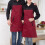 Black Kitchen Apron with 2 Pockets, Cotton Blend Waterproof 3