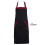 Black Kitchen Apron with 2 Pockets, Cotton Blend Waterproof 5