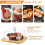 FOXNOVO Wooden Dessert Display Plate Set 4