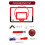 Mini Indoor Basketball Hoop with Shatterproof Backboard and 4