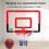 Mini Indoor Basketball Hoop with Shatterproof Backboard and 5