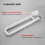 Foldable Toilet Grab Bar Stainless Steel 265 lbs 2