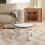 Acrylic Pulley Chair Ergonomic Low Rolling Stool with 7