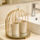 Wrought Iron Birdcage Stand Gold 10x8in 5