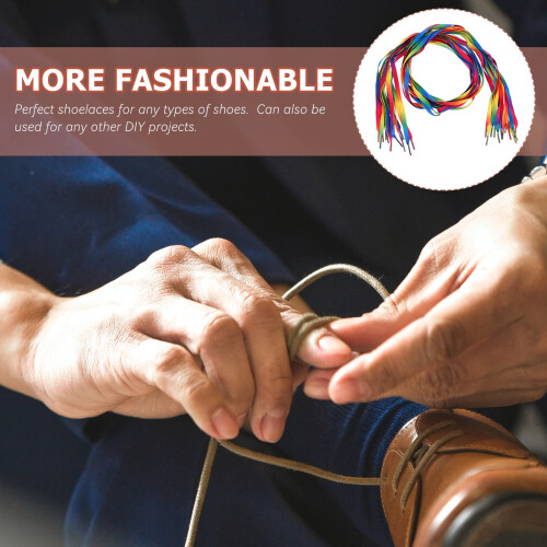 Rainbow Shoelaces for Sneakers 6 Pairs 1