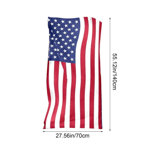 4th of July oversized beach towel striped quick-dry 2