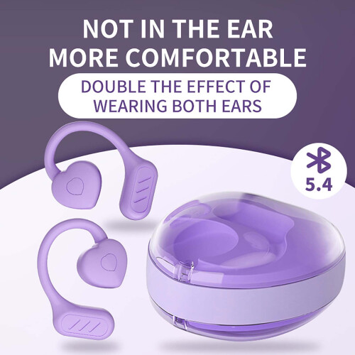 Heart-Shaped Wireless Earbuds Open-Ear Bluetooth 2