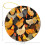 Ceramic Chicken Ornament Black White Yellow Rustic Holiday 2