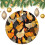 Ceramic Chicken Ornament Black White Yellow Rustic Holiday 3