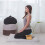 Foldable Bamboo Prayer Bench with Cushion and Carry Bag 8