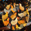 Ceramic Chicken Ornament Black White Yellow Rustic Holiday 7