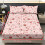 Full Size 3-Piece Sheet Set Pink Pig Rose Print 7