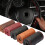 Hand-sewn leather steering wheel wrap with embossed pattern 4