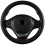 Hand-sewn leather steering wheel wrap with embossed pattern 6
