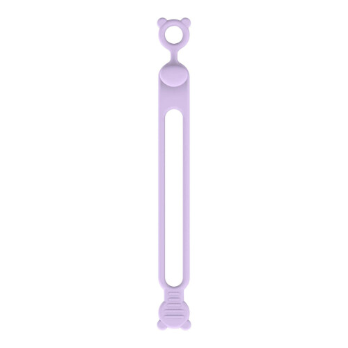 Silicone Cable Ties Purple Reusable 10 Pcs 1