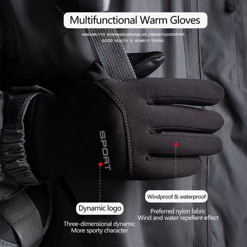 Men's Winter Cycling Gloves Touch Screen Windproof