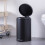 Step-on Trash Can with Lid, Matte Round Foot Pedal, 13 6