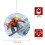 Ceramic Snowboarding Ornament 3 inch 2-sided with Gold 2