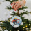 Ceramic Snowboarding Ornament 3 inch 2-sided with Gold 5