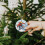 Ceramic Snowboarding Ornament 3 inch 2-sided with Gold 7