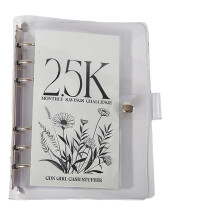 Carpeta de reto de ahorro de 12 meses de HKUKY con sobres, libro reutilizable para el presupuesto.