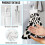 Cow Print Kitchen Hanging Towels Soft Absorbent Quick-Dry 6