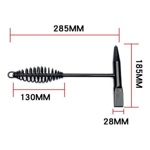 Welding Chipping Hammer with Coil Spring Handle and Wire 2